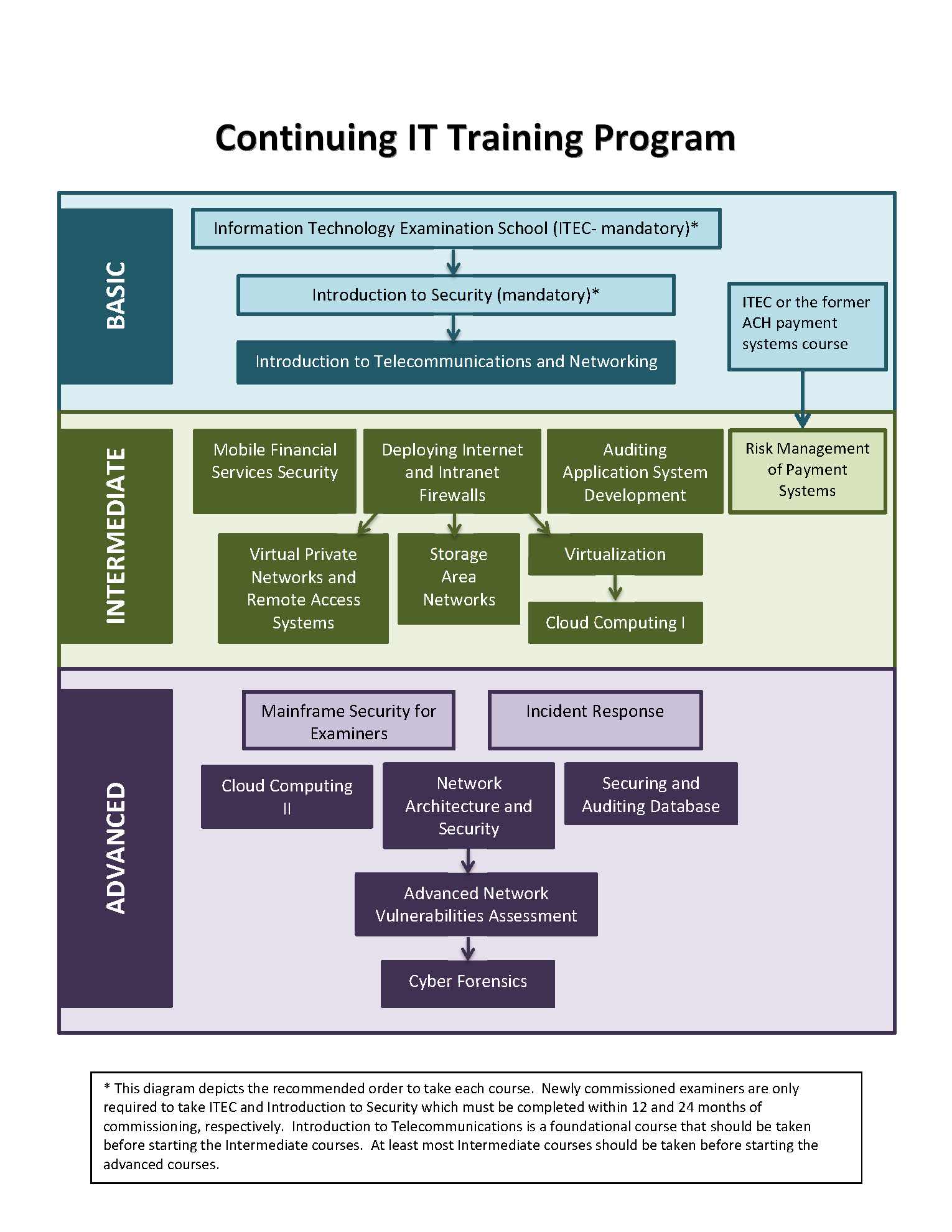 * This diagram depicts the recommended order to take each course.