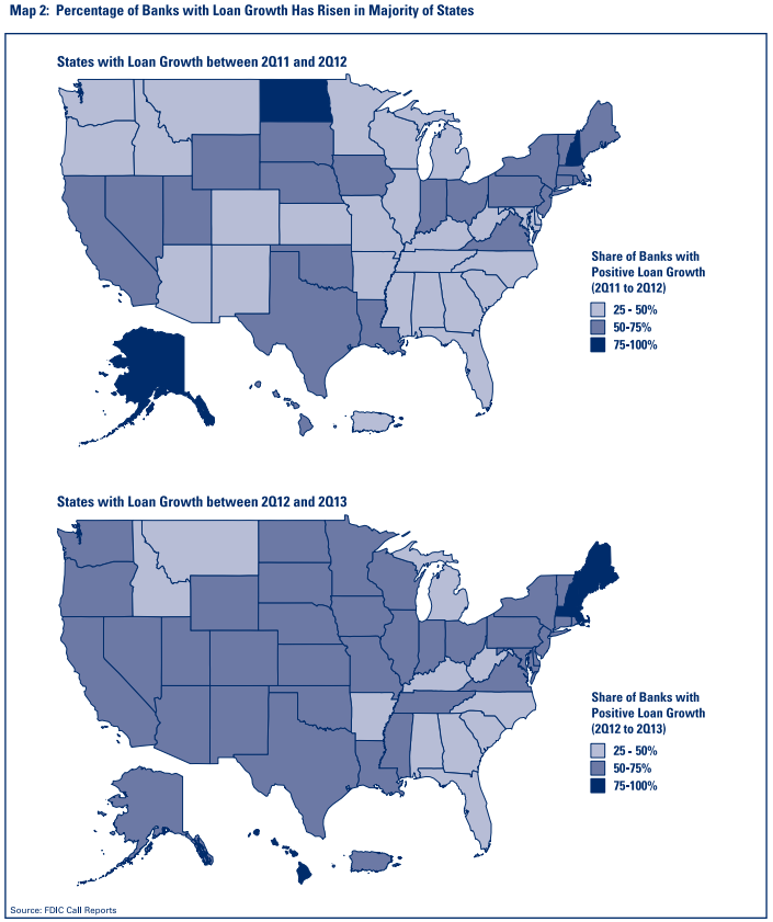 Map 2: Percentage of Banks with Loan Growth